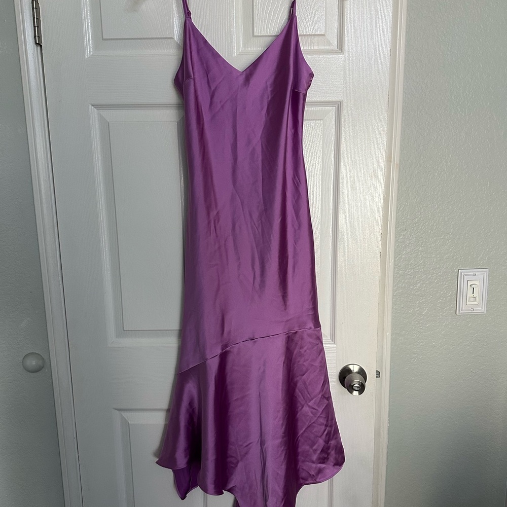 Steve Madden Purple Asymmetrical Slip Dress